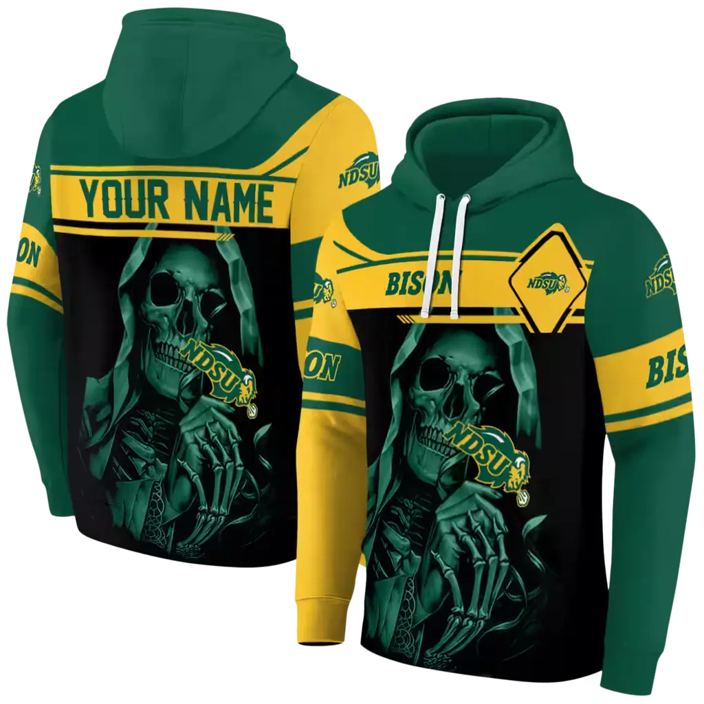 custom north dakota state bison grim reaper green black hoodie fashion forward custom north dakota state bison grim reaper green black hoodie fashion forward