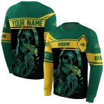 custom north dakota state bison grim reaper green black hoodie best selling