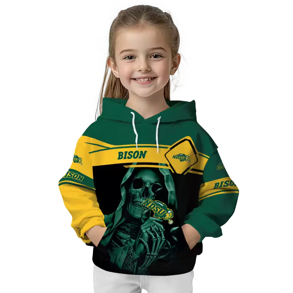 custom north dakota state bison grim reaper green black hoodie top rated custom north dakota state bison grim reaper green black hoodie top rated