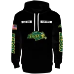 custom north dakota state bison punisher skull black hoodie best selling