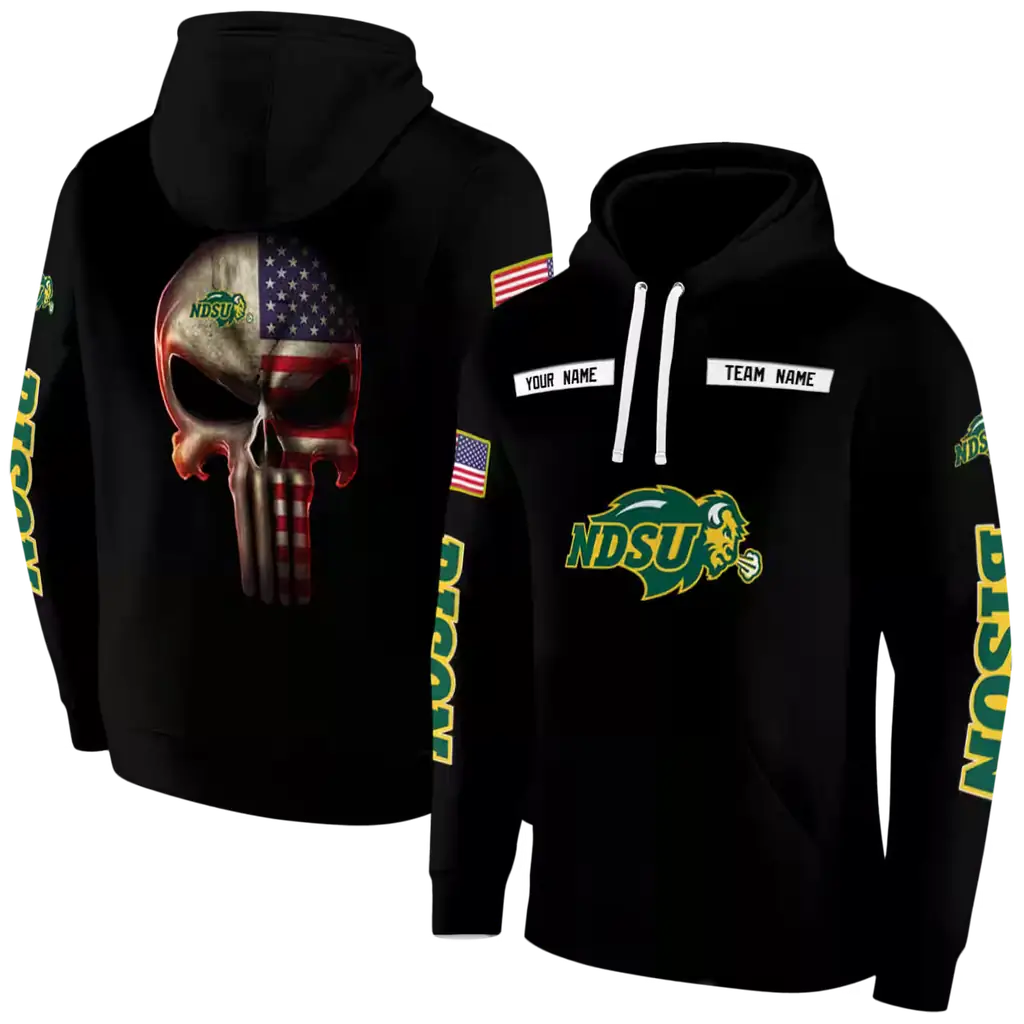 custom north dakota state bison punisher skull black hoodie fashion forward custom north dakota state bison punisher skull black hoodie fashion forward