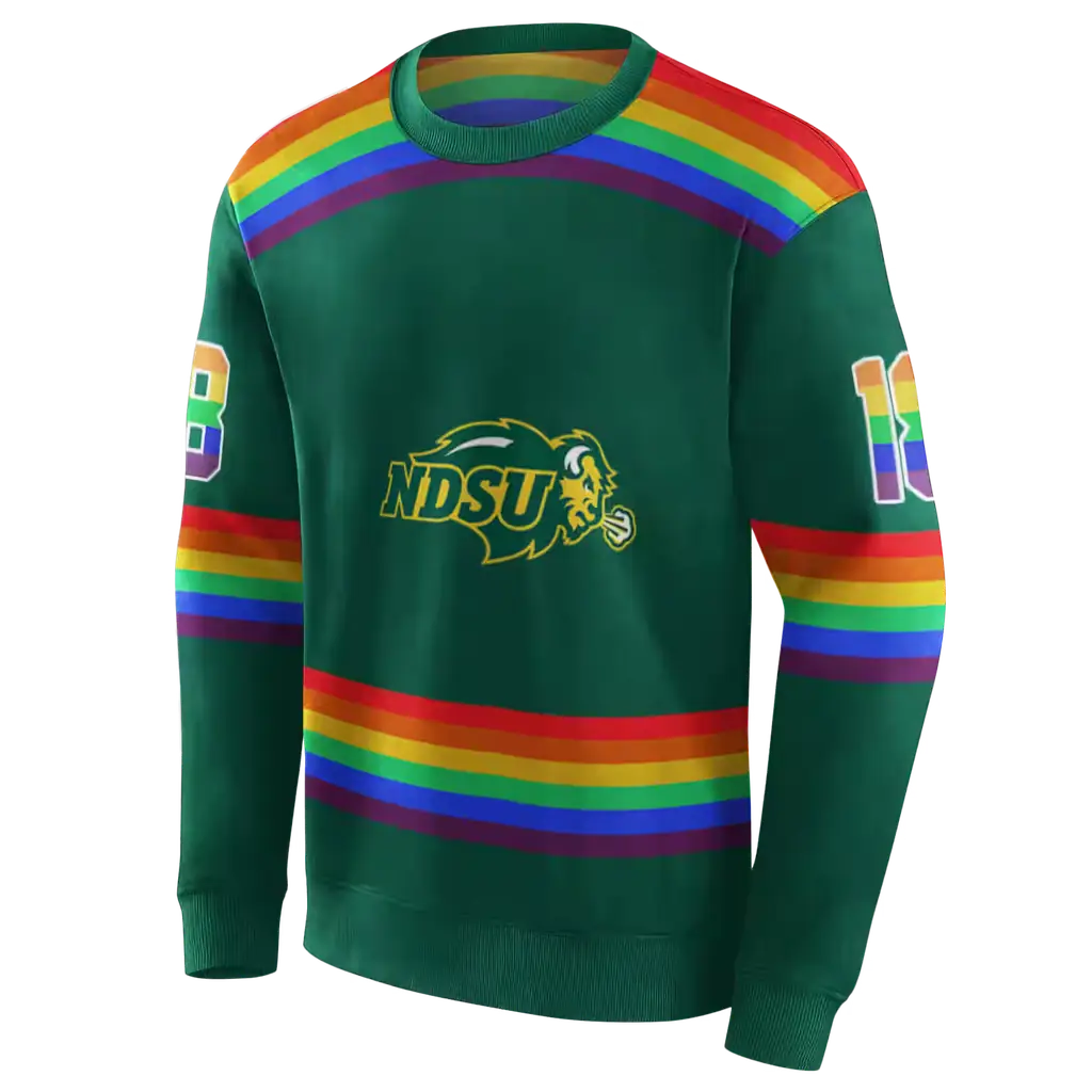 custom north dakota state bison rainbow stripes green hoodie new arrival custom north dakota state bison rainbow stripes green hoodie new arrival