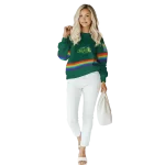 custom north dakota state bison rainbow stripes green hoodie best selling