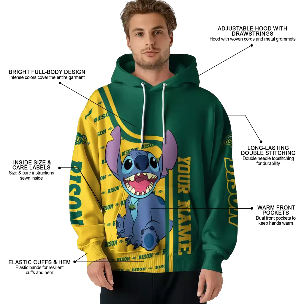 custom north dakota state bison stitch green hoodie latest model custom north dakota state bison stitch green hoodie latest model