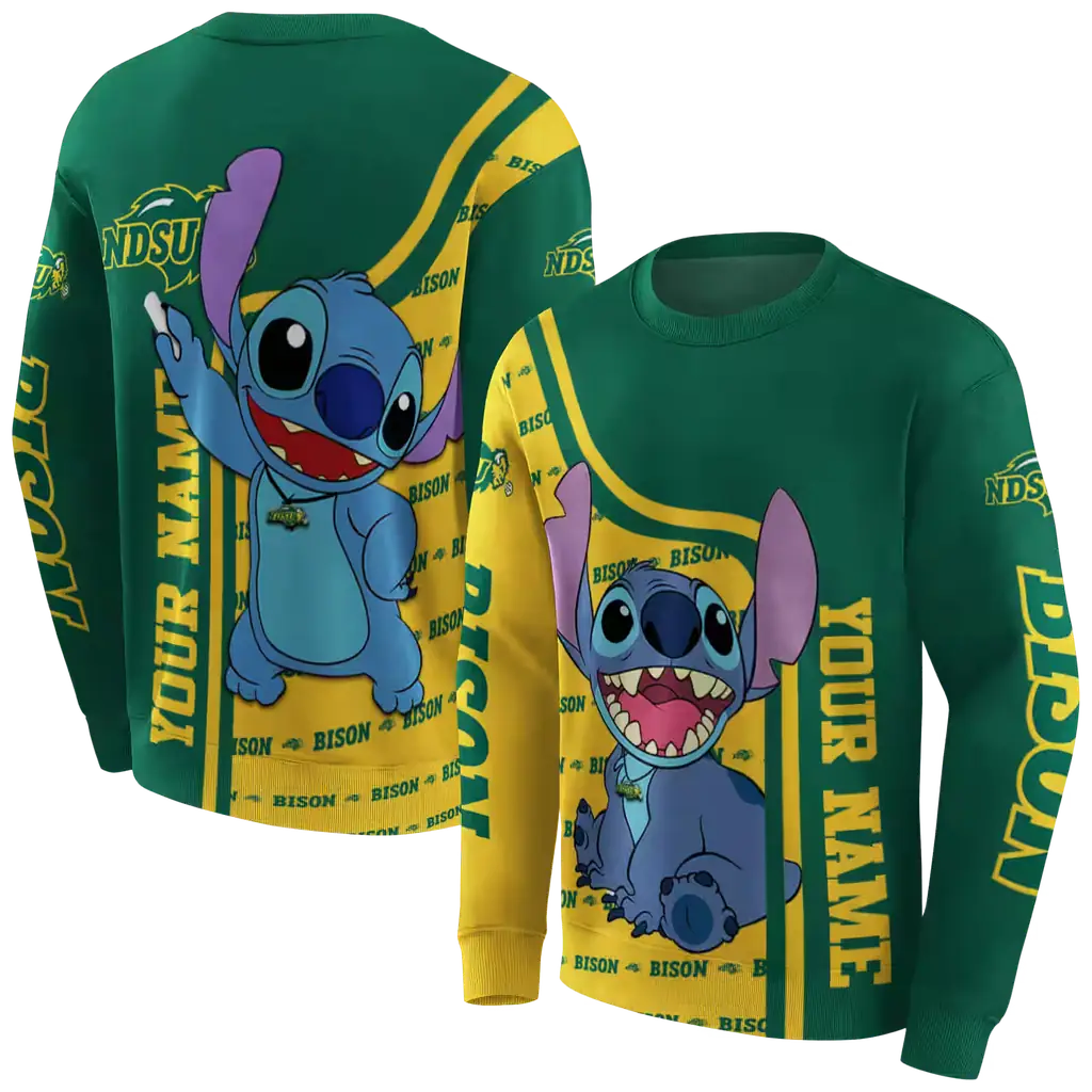 custom north dakota state bison stitch green hoodie premium grade custom north dakota state bison stitch green hoodie premium grade