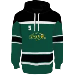 custom north dakota state bison striped pattern green hoodie best selling