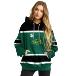custom north dakota state bison striped pattern green hoodie best selling