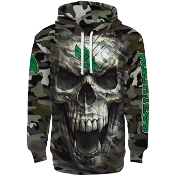 custom north texas mean green camo skull hoodie best selling