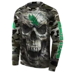 custom north texas mean green camo skull hoodie best selling