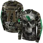 custom north texas mean green camo skull hoodie best selling