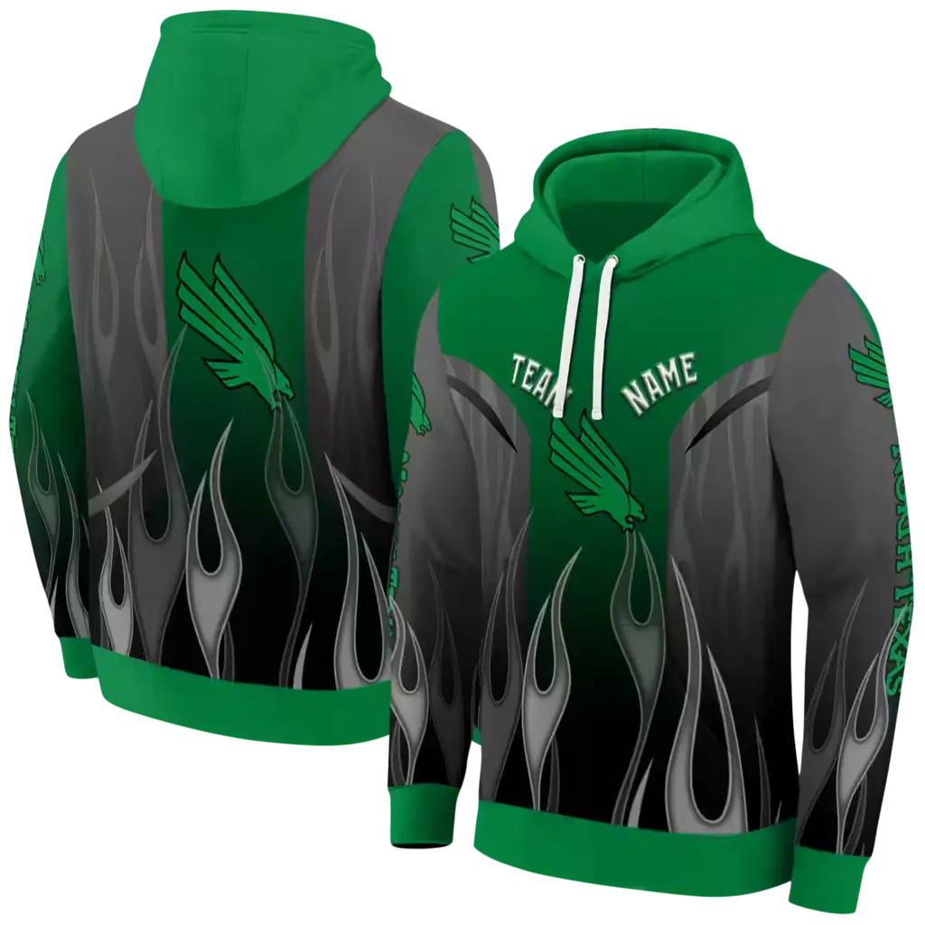 custom north texas mean green flame design green hoodie fashion forward custom north texas mean green flame design green hoodie fashion forward