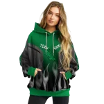 custom north texas mean green flame design green hoodie best selling