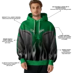 custom north texas mean green flame design green hoodie best selling