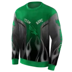 custom north texas mean green flame design green hoodie best selling