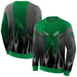 custom north texas mean green flame design green hoodie best selling