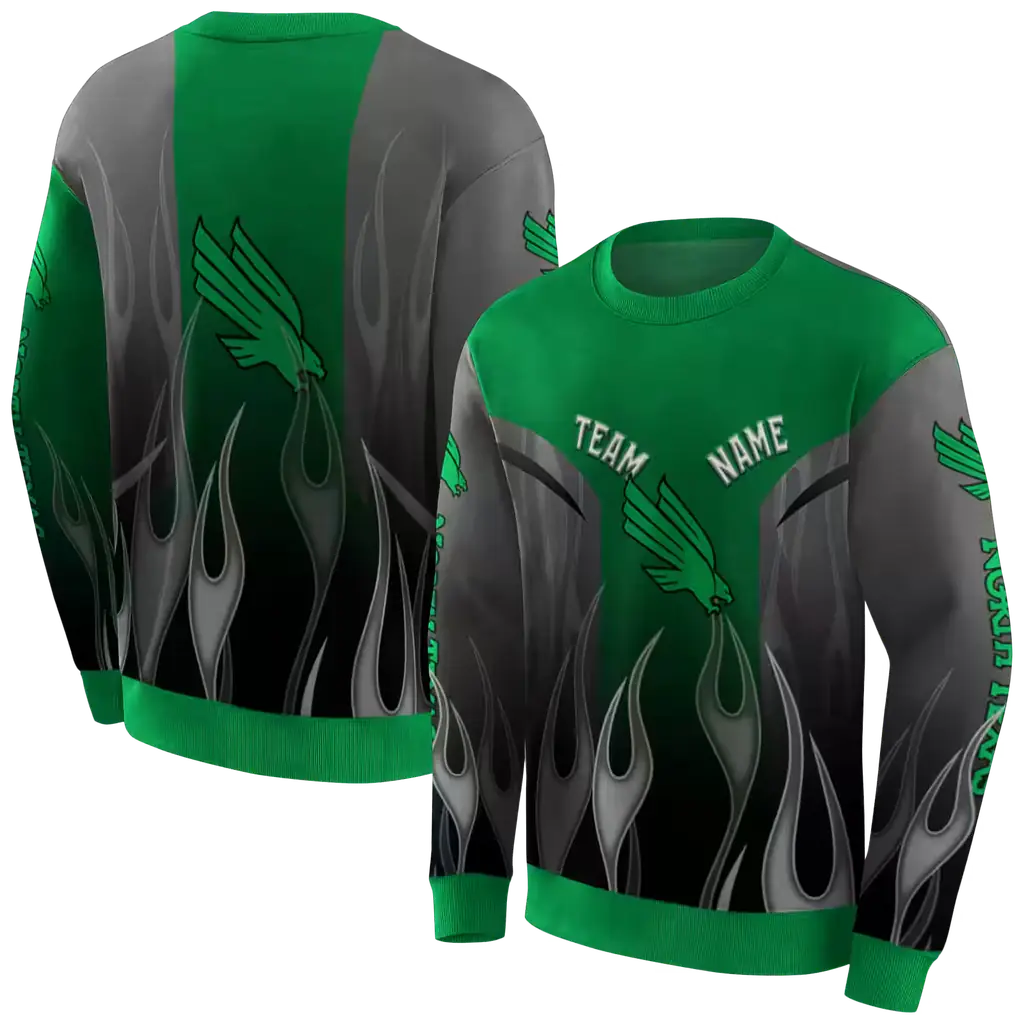 custom north texas mean green flame design green hoodie premium grade custom north texas mean green flame design green hoodie premium grade