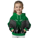custom north texas mean green flame design green hoodie best selling