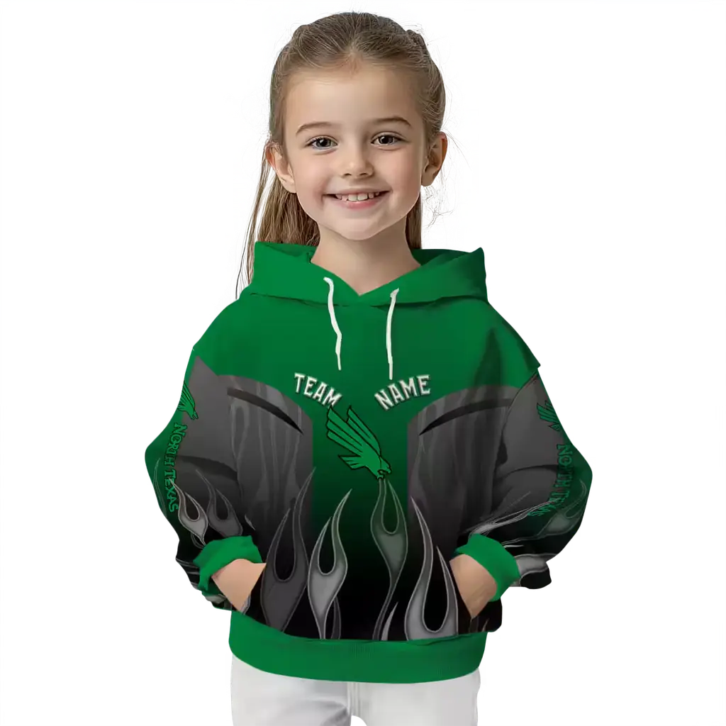 custom north texas mean green flame design green hoodie top rated custom north texas mean green flame design green hoodie top rated