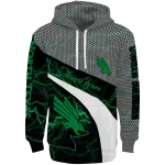 custom north texas mean green hexagonal mesh green black gray hoodie best selling