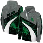 custom north texas mean green hexagonal mesh green black gray hoodie best selling