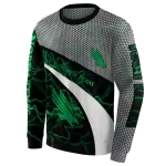 custom north texas mean green hexagonal mesh green black gray hoodie best selling