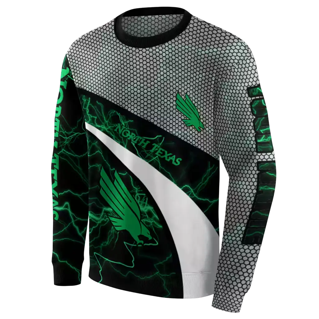 custom north texas mean green hexagonal mesh green black gray hoodie new arrival custom north texas mean green hexagonal mesh green black gray hoodie new arrival