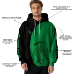 custom north texas mean green minimalist design green black hoodie best selling