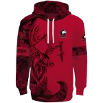 custom northern illinois huskies deer silhouette red hoodie best selling