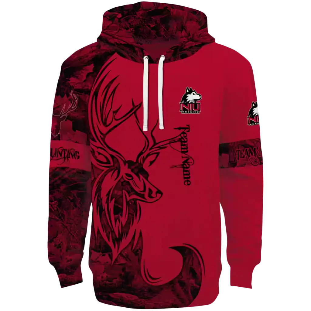 custom northern illinois huskies deer silhouette red hoodie best selling custom northern illinois huskies deer silhouette red hoodie best selling