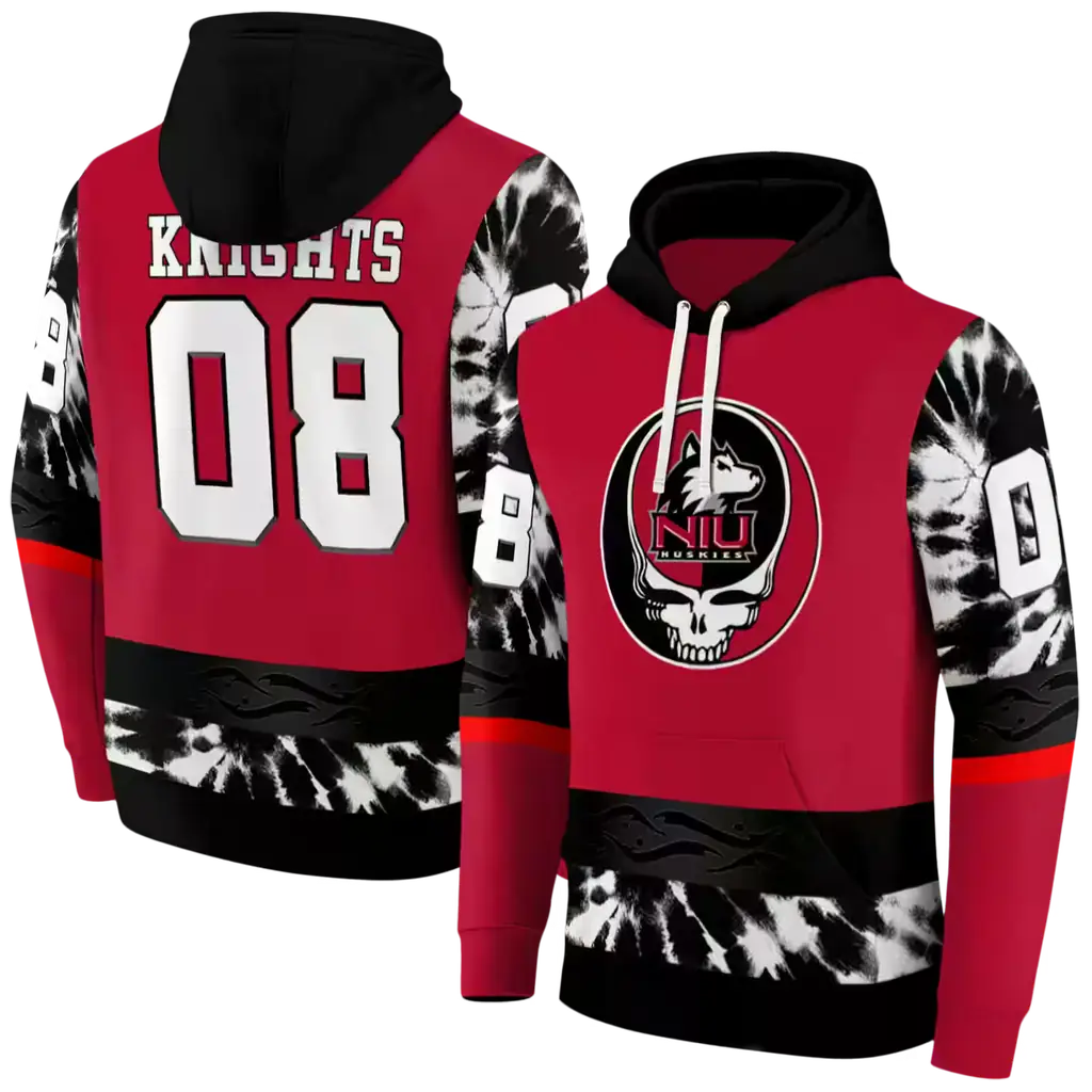 custom northern illinois huskies grateful vibes red hoodie fashion forward custom northern illinois huskies grateful vibes red hoodie fashion forward