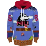 custom northern illinois huskies mario blue black hoodie best selling