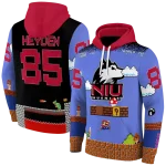 custom northern illinois huskies mario blue black hoodie best selling