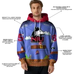 custom northern illinois huskies mario blue black hoodie best selling