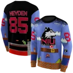 custom northern illinois huskies mario blue black hoodie best selling