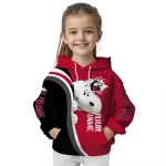 custom northern illinois huskies peeking snoopy red hoodie best selling
