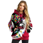 custom northern illinois huskies puzzle pieces red hoodie best selling
