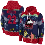 custom northern illinois huskies spongebob patrick star red navy hoodie best selling