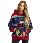 custom northern illinois huskies spongebob patrick star red navy hoodie best selling