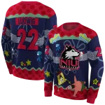 custom northern illinois huskies spongebob patrick star red navy hoodie best selling
