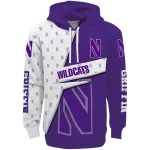 custom northwestern wildcats abstract shape purple hoodie best selling