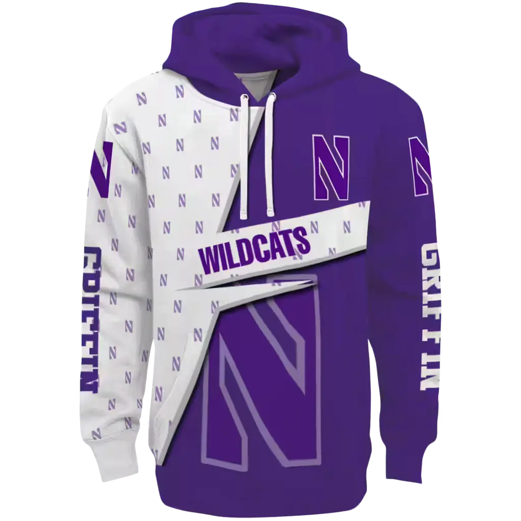 custom northwestern wildcats abstract shape purple hoodie best selling custom northwestern wildcats abstract shape purple hoodie best selling