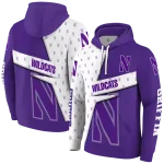 custom northwestern wildcats abstract shape purple hoodie best selling