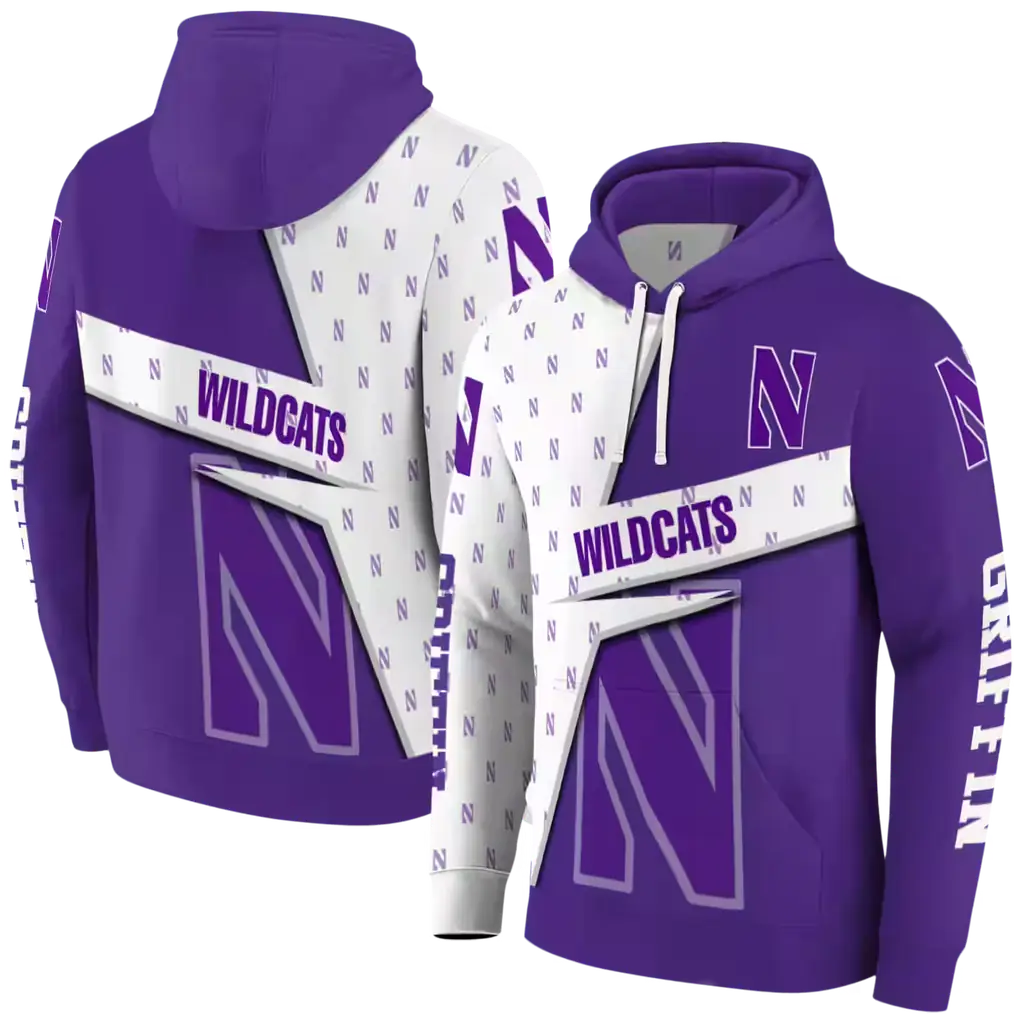 custom northwestern wildcats abstract shape purple hoodie fashion forward custom northwestern wildcats abstract shape purple hoodie fashion forward