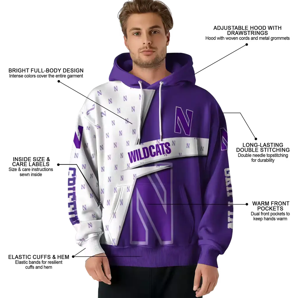 custom northwestern wildcats abstract shape purple hoodie latest model custom northwestern wildcats abstract shape purple hoodie latest model