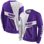 custom northwestern wildcats abstract shape purple hoodie best selling