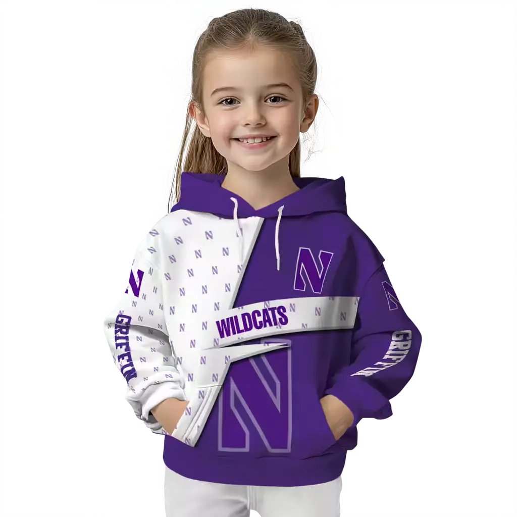 custom northwestern wildcats abstract shape purple hoodie top rated custom northwestern wildcats abstract shape purple hoodie top rated