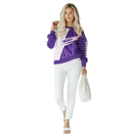 custom northwestern wildcats abstract shape purple hoodie best selling