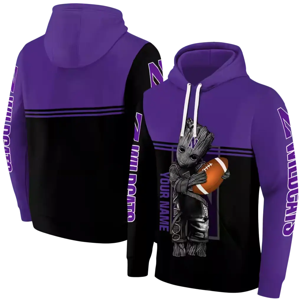 custom northwestern wildcats baby groot purple black hoodie fashion forward custom northwestern wildcats baby groot purple black hoodie fashion forward