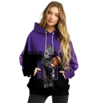 custom northwestern wildcats baby groot purple black hoodie best selling