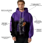 custom northwestern wildcats baby groot purple black hoodie best selling